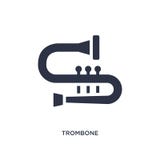icône de trombone sur le fond blanc Illustration simple d'élément de concept de musique illustration de vecteur icône de trombone sur le fond blanc Illustration simple d'élément de concept de musique illustration de vecteur