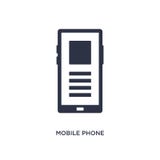 Icône de téléphone portable sur le fond blanc Illustration simple d'élément de concept de service à la clientèle illustration libre de droits Icône de téléphone portable sur le fond blanc Illustration simple d'élément de concept de service à la clientèle illustration libre de droits