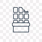 Icône de vecteur de chocolats d'isolement sur le fond transparent, linea illustration stock Icône de vecteur de chocolats d'isolement sur le fond transparent, linea illustration stock