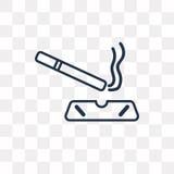 Icône de vecteur de Cigarrete d'isolement sur le fond transparent, linéaire illustration stock Icône de vecteur de Cigarrete d'isolement sur le fond transparent, linéaire illustration stock
