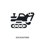 icône de vecteur d'isolement par excavatrices noires illustration simple d'élément des icônes de vecteur de concept de transport illustration de vecteur icône de vecteur d'isolement par excavatrices noires illustration simple d'élément des icônes de vecteur de concept de transport illustration de vecteur