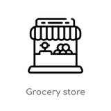 icône de vecteur d'épicerie d'ensemble ligne simple noire d'isolement illustration d'?l?ment de concept de commerce Course Editab illustration de vecteur icône de vecteur d'épicerie d'ensemble ligne simple noire d'isolement illustration d'?l?ment de concept de commerce Course Editab illustration de vecteur