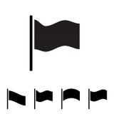 Icône de vecteur de drapeau noir illustration de vecteur Icône de vecteur de drapeau noir illustration de vecteur