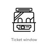 ic?ne de vecteur de fen?tre de billet d'ensemble ligne simple noire d'isolement illustration d'?l?ment de concept de cin?ma Cours illustration stock ic?ne de vecteur de fen?tre de billet d'ensemble ligne simple noire d'isolement illustration d'?l?ment de concept de cin?ma Cours illustration stock