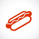 Icône de vecteur de hot-dog illustration stock Icône de vecteur de hot-dog illustration stock