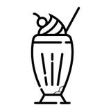 Icône de vecteur de milkshake illustration stock Icône de vecteur de milkshake illustration stock