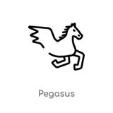 ic?ne de vecteur de Pegasus d'ensemble ligne simple noire d'isolement illustration d'?l?ment de concept de la Gr?ce course editab illustration libre de droits ic?ne de vecteur de Pegasus d'ensemble ligne simple noire d'isolement illustration d'?l?ment de concept de la Gr?ce course editab illustration libre de droits