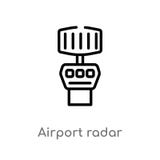 icône de vecteur de radar d'aéroport d'ensemble ligne simple noire d'isolement illustration d'élément de concept de terminal d'aé illustration libre de droits icône de vecteur de radar d'aéroport d'ensemble ligne simple noire d'isolement illustration d'élément de concept de terminal d'aé illustration libre de droits