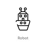 icône de vecteur de robot d'ensemble ligne simple noire d'isolement illustration d'?l?ment de concept d'intelligence artificielle illustration de vecteur icône de vecteur de robot d'ensemble ligne simple noire d'isolement illustration d'?l?ment de concept d'intelligence artificielle illustration de vecteur