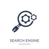Icône de vente de moteur de recherche Moteur de recherche plat à la mode m de vecteur illustration stock Icône de vente de moteur de recherche Moteur de recherche plat à la mode m de vecteur illustration stock