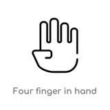ic?ne disponible de vecteur de doigt d'ensemble quatre ligne simple noire d'isolement illustration d'?l?ment de concept de formes illustration libre de droits ic?ne disponible de vecteur de doigt d'ensemble quatre ligne simple noire d'isolement illustration d'?l?ment de concept de formes illustration libre de droits