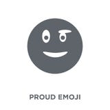 Icône fière d'emoji de collection d'Emoji illustration libre de droits Icône fière d'emoji de collection d'Emoji illustration libre de droits