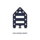 icône gonflable de bateau sur le fond blanc Illustration simple d'élément de concept campant illustration stock icône gonflable de bateau sur le fond blanc Illustration simple d'élément de concept campant illustration stock
