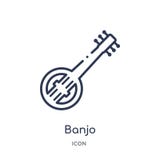 Icône linéaire de banjo de collection d'ensemble de l'Afrique Ligne mince vecteur de banjo d'isolement sur le fond blanc illustra illustration de vecteur Icône linéaire de banjo de collection d'ensemble de l'Afrique Ligne mince vecteur de banjo d'isolement sur le fond blanc illustra illustration de vecteur