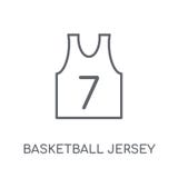Icône linéaire de débardeur de basket-ball Débardeur moderne de basket-ball d'ensemble illustration libre de droits Icône linéaire de débardeur de basket-ball Débardeur moderne de basket-ball d'ensemble illustration libre de droits