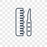 Icône linéaire de vecteur de concept de pédicurie d'isolement sur le dos transparent illustration libre de droits Icône linéaire de vecteur de concept de pédicurie d'isolement sur le dos transparent illustration libre de droits