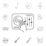 Icône musicale de mélangeur du DJ Illustration simple d'élément Le DJ musical m illustration stock Icône musicale de mélangeur du DJ Illustration simple d'élément Le DJ musical m illustration stock