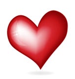 Icône rouge de vecteur de symbole de coeur illustration stock Icône rouge de vecteur de symbole de coeur illustration stock