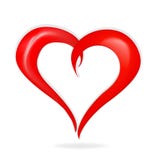 Icône rouge de vecteur de symbole de coeur illustration libre de droits Icône rouge de vecteur de symbole de coeur illustration libre de droits