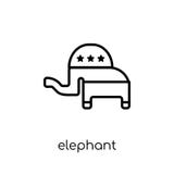 Icône républicaine de symbole d'éléphant de la collection politique illustration libre de droits Icône républicaine de symbole d'éléphant de la collection politique illustration libre de droits
