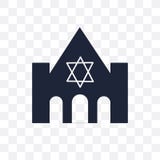 Icône transparente de synagogue Conception de symbole de synagogue de Religio illustration stock Icône transparente de synagogue Conception de symbole de synagogue de Religio illustration stock