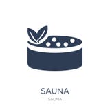 Icône verte de sauna Icône plate à la mode de sauna de vert de vecteur sur b blanc illustration de vecteur Icône verte de sauna Icône plate à la mode de sauna de vert de vecteur sur b blanc illustration de vecteur