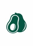 Icône verte fraîche d'avocat dans le vecteur illustration de vecteur Icône verte fraîche d'avocat dans le vecteur illustration de vecteur