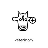Icône vétérinaire Ico vétérinaire de vecteur linéaire plat moderne à la mode illustration libre de droits Icône vétérinaire Ico vétérinaire de vecteur linéaire plat moderne à la mode illustration libre de droits