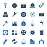 Icônes d'isolement industrielles de vecteur qui peuvent être facilement modifiées ou éditées illustration stock Icônes d'isolement industrielles de vecteur qui peuvent être facilement modifiées ou éditées illustration stock