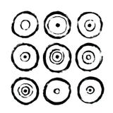 Icônes de cercles Affiche intérieure abstraite à imprimer Style grunge sale tiré par la main illustration libre de droits Icônes de cercles Affiche intérieure abstraite à imprimer Style grunge sale tiré par la main illustration libre de droits