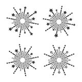 Icônes de explosion de feux d'artifice réglées sur le fond blanc Vecteur illustration stock Icônes de explosion de feux d'artifice réglées sur le fond blanc Vecteur illustration stock