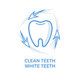 Icônes de soins dentaires Dent avec des flèches d'isolement sur le blanc illustration libre de droits Icônes de soins dentaires Dent avec des flèches d'isolement sur le blanc illustration libre de droits