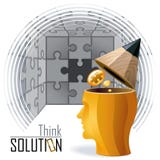 Idea Man - Puzzles, Challenges And Solutions Stock Photo
