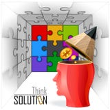 Idea Man - Puzzles, Challenges And Solutions Royalty Free Stock Photo