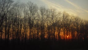 Ideia de um por do sol bonito da janela de um trem ou de um carro movente vídeos de arquivo Ideia de um por do sol bonito da janela de um trem ou de um carro movente vídeos de arquivo