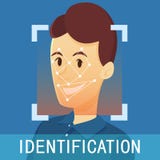 Identification de visage de l'homme illustration libre de droits Identification de visage de l'homme illustration libre de droits