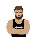 Idrottsman nenillustration för stark man royaltyfri illustrationer Idrottsman nenillustration för stark man royaltyfri illustrationer