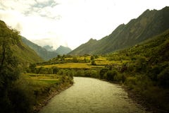Idyllic Valleys In Western Sichuan, China Stock Photography Idyllic Valleys In Western Sichuan, China Stock Photography