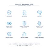Idérik symboluppsättning för Digital teknologi, stilsortsbegrepp Logo för affär för AI-strömkretshjärna abstrakt Cyborgframsida, royaltyfri illustrationer Idérik symboluppsättning för Digital teknologi, stilsortsbegrepp Logo för affär för AI-strömkretshjärna abstrakt Cyborgframsida, royaltyfri illustrationer