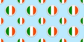 Ierland om vlag naadloos patroon Ierse achtergrond Vectorcirkelpictogrammen Geometrische symbolen Textuur voor sportenpagina's vector illustratie Ierland om vlag naadloos patroon Ierse achtergrond Vectorcirkelpictogrammen Geometrische symbolen Textuur voor sportenpagina's vector illustratie