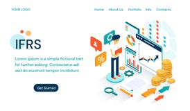 IFRS - Internationale Rechnungslegungs-Standardwebsite-Entwurfsschablone für die Einstellung eines vergleichbaren globalen Standa lizenzfreie abbildung IFRS - Internationale Rechnungslegungs-Standardwebsite-Entwurfsschablone für die Einstellung eines vergleichbaren globalen Standa lizenzfreie abbildung