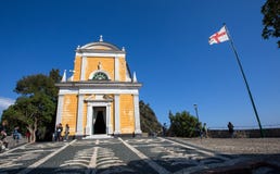 Iglesia de San Giorgio St George, Portofino, provincia de Génova, Liguria, Italia foto de archivo libre de regalías Iglesia de San Giorgio St George, Portofino, provincia de Génova, Liguria, Italia foto de archivo libre de regalías