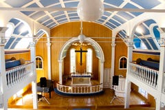 Iglesia en Seydisfjordur - Islandia fotografía de archivo libre de regalías Iglesia en Seydisfjordur - Islandia fotografía de archivo libre de regalías