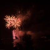 Ignis Brunensis 2018 fogos de artifício fotografia de stock Ignis Brunensis 2018 fogos de artifício fotografia de stock