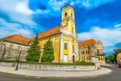 Igreja barroco em Varazdin, Croácia imagens de stock Igreja barroco em Varazdin, Croácia imagens de stock