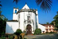 Igreja da senhora do rosário em Goa velho foto de stock Igreja da senhora do rosário em Goa velho foto de stock