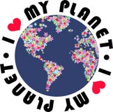 Ik houd van mijn planeet royalty-vrije illustratie Ik houd van mijn planeet royalty-vrije illustratie