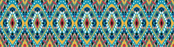 Ikat geometrisk folkloreprydnad Stam- etnisk vektortextur Sömlös randig modell i Aztec stil vektor illustrationer Ikat geometrisk folkloreprydnad Stam- etnisk vektortextur Sömlös randig modell i Aztec stil vektor illustrationer