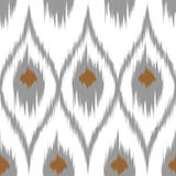 Ikat коричневеет занавес картины вектора безшовный, дизайн ткани, постельное белье, обои, поверхностную предпосылку текстуры иллюстрация вектора Ikat коричневеет занавес картины вектора безшовный, дизайн ткани, постельное белье, обои, поверхностную предпосылку текстуры иллюстрация вектора
