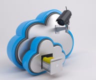 Ikone 3D Cloud Drive vektor abbildung Ikone 3D Cloud Drive vektor abbildung